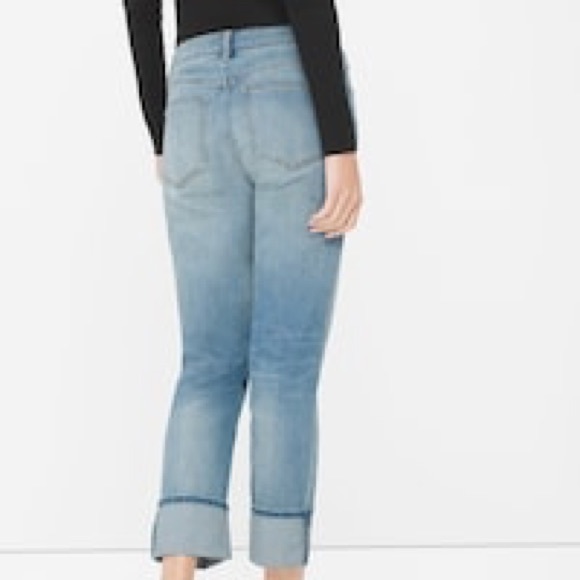 WHBM Destructed Boyfriend Capri Jeans - Picture 3 of 7